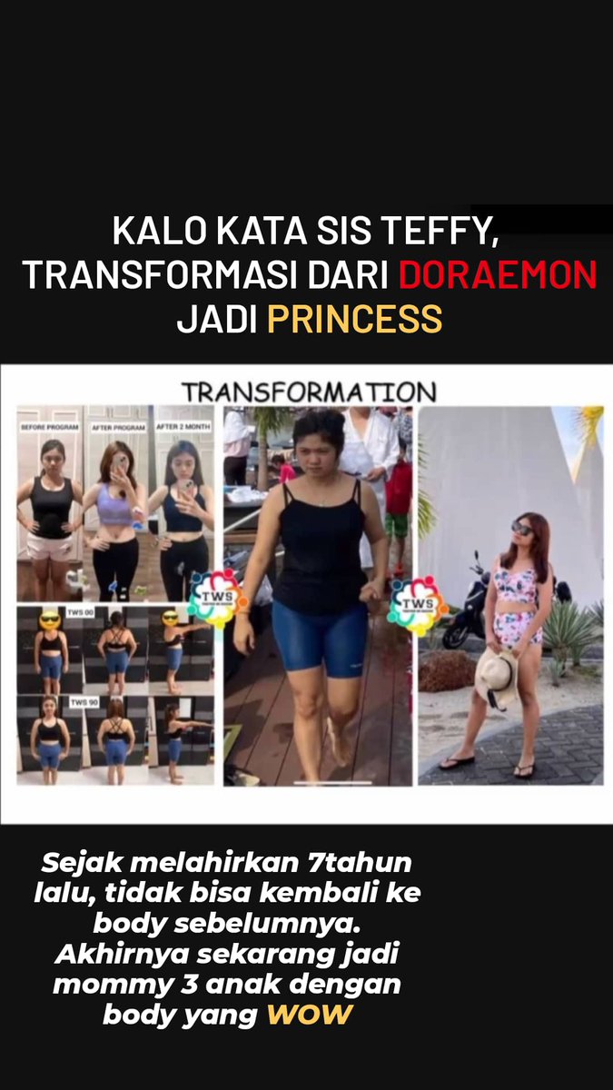 shelz_SB's tweet image. Another WoW transformation from our sisters from TWS program.
Dengan bermodalkan nurut sama program, nurut apa diomong sama konsultan, pasti akan dapet hasil maksimal yg WOW seperti ini. 
#programTWS #TWSprogram #diet #dietsehat #healthylifestyle