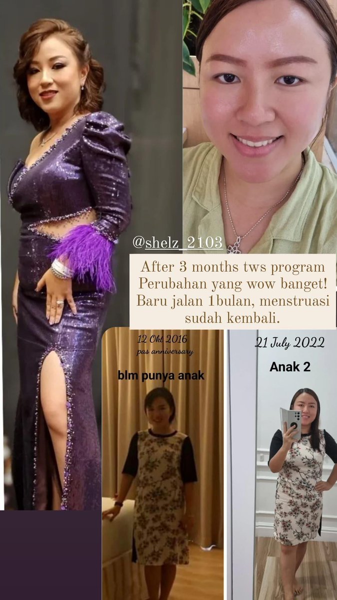 shelz_SB's tweet image. Another WoW transformation from our sisters from TWS program.
Dengan bermodalkan nurut sama program, nurut apa diomong sama konsultan, pasti akan dapet hasil maksimal yg WOW seperti ini. 
#programTWS #TWSprogram #diet #dietsehat #healthylifestyle
