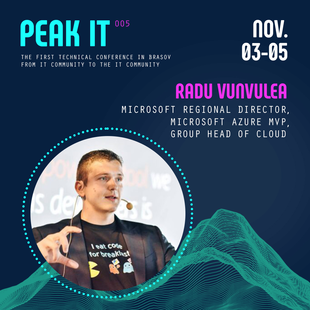 Do you have plans for the 3rd of November? If not, I invite you to join #PeakIT. I will deliver a session about security in the cloud and the tools that can be used for it.
See you at #PeakIT.
peakit.ro/#schedule 

#cloud #security #development #DevOps #Azure