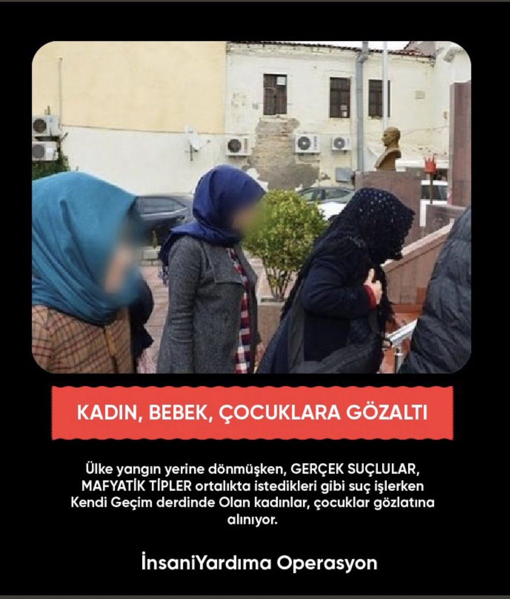 HiHFW's tweet photo. This is Turkey, where democratic rules do not work and only one person rules. No one's life is safe here! Did you hear that yesterday, hundreds of women, children and men were detained in Turkey for bringing aid to people in need. Helping someone is a crime in Turkey! https://t.co/D1eGrpeVsr