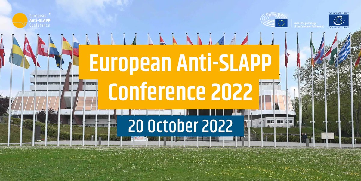 We are travelling to Strasbourg to attend the #AntiSLAPPcon. Looking forward to joining a stimulating debate on all things SLAPP-related hosted by @ECPMF & @CASECoalition