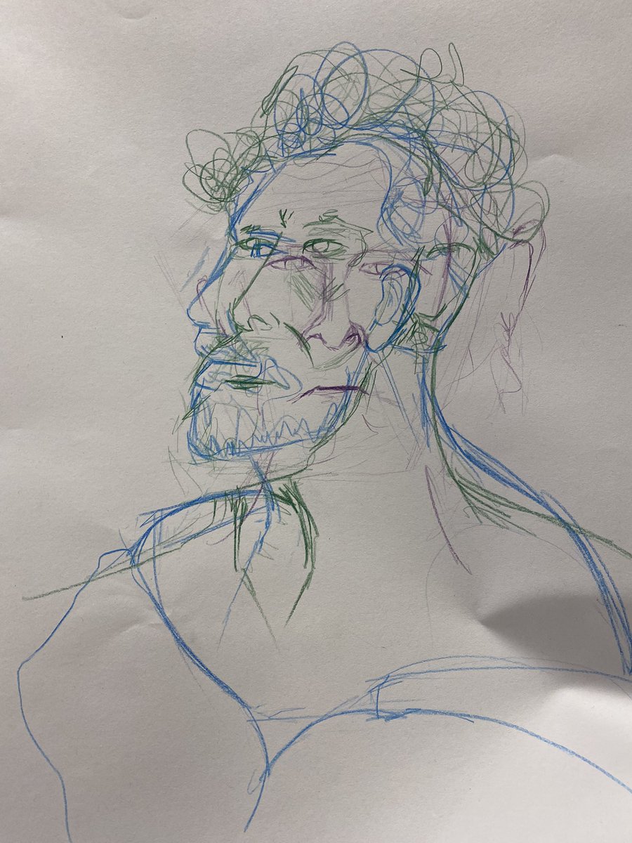 kate_navi's tweet photo. Life drawing was around how to draw Heads tonight. Fun to mix up the media used too. https://t.co/X74KsIuIbq