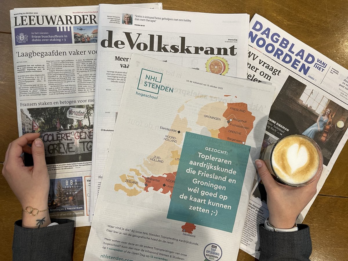 Ken je dat verhaal van de @volkskrant?🗞️ De redacteur daar verwisselde Groningen en Friesland op de kaart. Oeps!🙈 Maar gelukkig hebben wij TOPleraren aardrijkskunde die daar de humor wel van inzien😜 #foutjebedankt #topopleiding #keuzegids #wijzijnNHLStenden