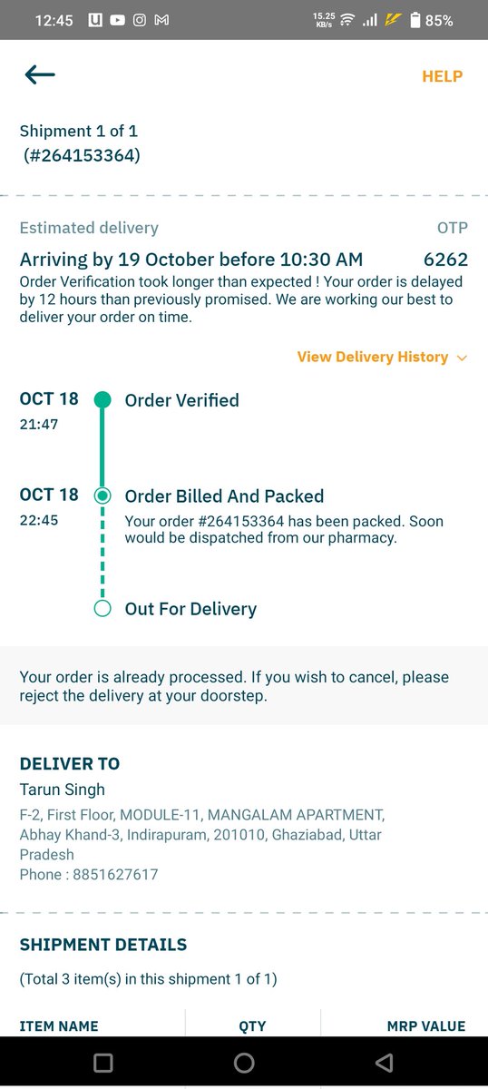 TarunSi40099108's tweet image. One, I am so upset because of such poor service of you people.  What's the use of opening such a big pharmacy when you can't reach someone's medicine from time to time?
No commitment towards Delivery Timing.
#3rdgradecompany 
#cheapservice 
@Apollopharmacy3 
@shobanakamineni