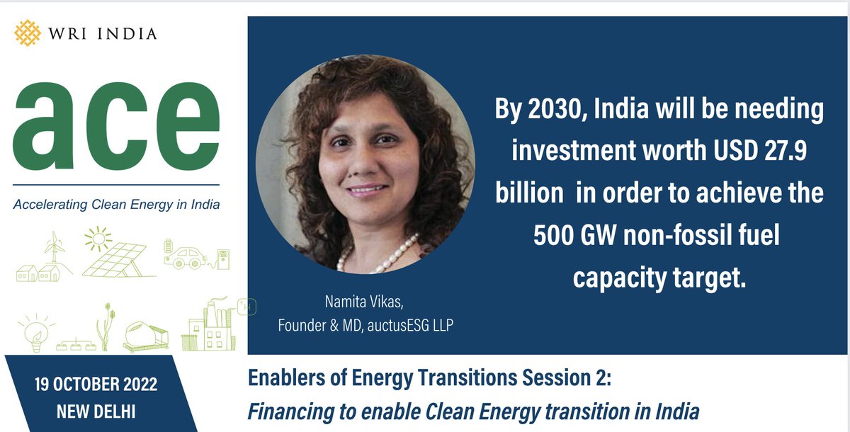 WRIIndia's tweet photo. #ACE2020 | @namita_vikas, Founder & Managing Director, @auctusESG LLP
Live ๐ https://t.co/oRIajqbhXP https://t.co/u4APFS0Ld8