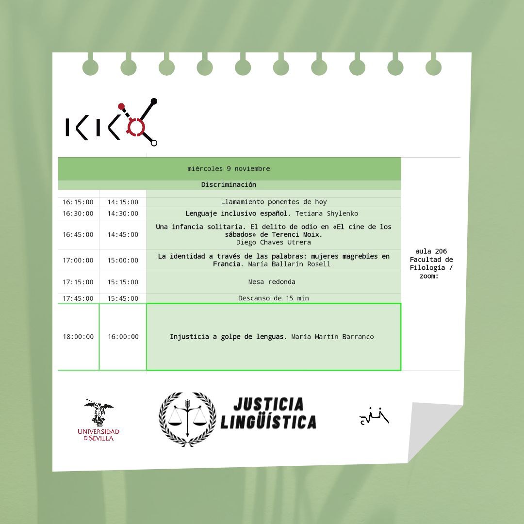 JusticiaLing's tweet photo. Así nos ha quedado el programa de Justicia Lingüística ⚖️👅 https://t.co/0ZQTP6vWA0