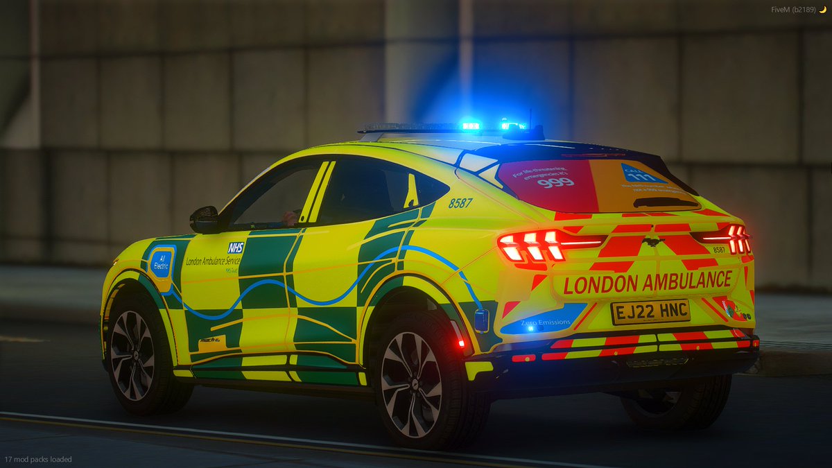 18369_BRPC's tweet photo. Take a look at our brand new Ford Mustang Mach E Fast Response Unit! It is now operational and ready to respond to jobs! 

#fictional #fivem https://t.co/IcfSQlgCjo