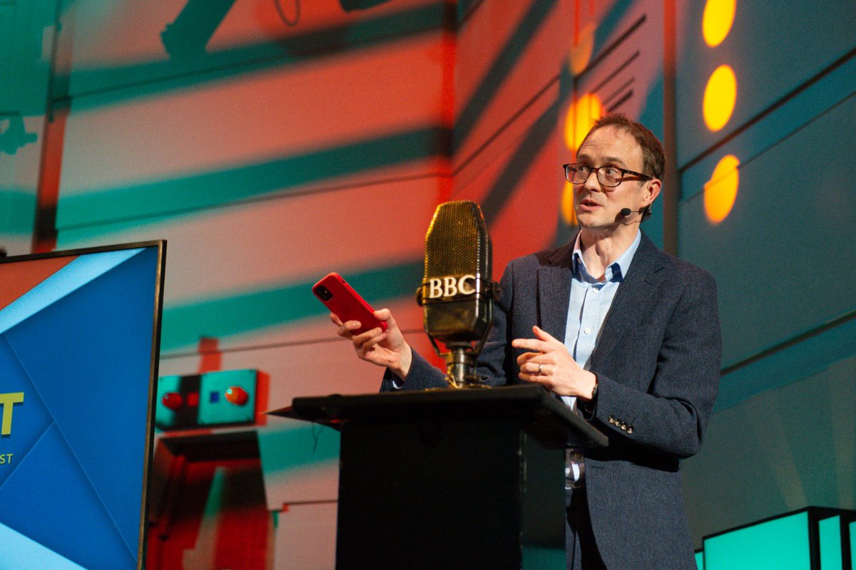 ChrisMasonBBC's tweet photo. Great pictures from #CastFest last night — recording Newscast, Ukrainecast and Americast in front of a live audience at the Radio Theatre in London. Listen to the #BBCNewscast here @BBCSounds https://t.co/Xo2utE08XJ https://t.co/uSU3HmmU29