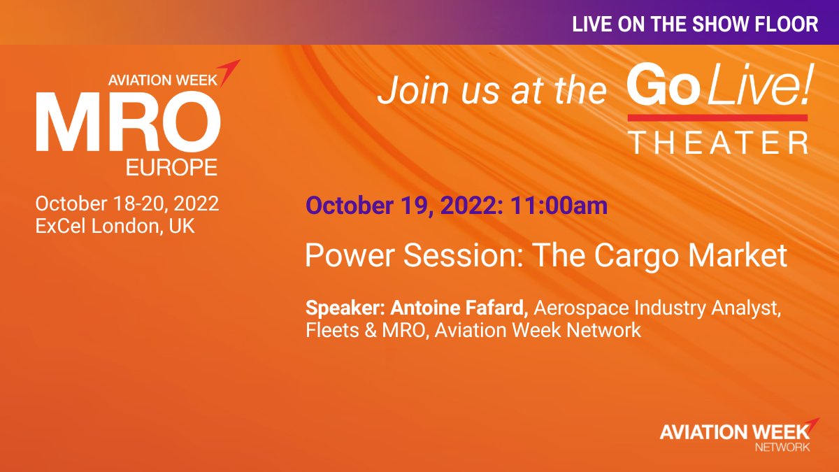 AvWeekEvents's tweet image. GoLive theater, the first session starts at 11 am.  Join us! @AviationWeek 

#AviationWeek #MROE #Avition #MRO #MROEvents #Airlines #Cargo #Aerospace #OEMs #Events #Aviationndustry