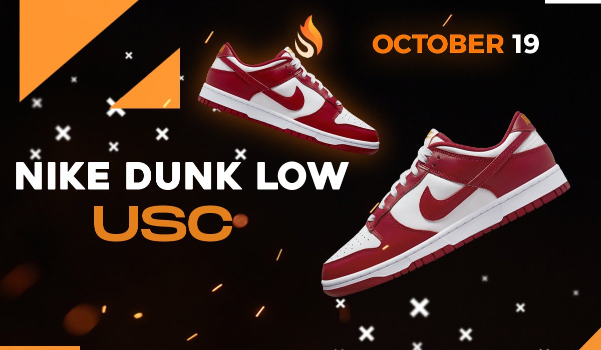 "Nike Dunk Low USC" is to be released on 19th of October 🥵‼️

Spark your feet with this amazing release🥵🤩

Join <a href="/lbfcook/">LBF COOK™</a> today

Like❤‍🔥+RT♻+Tag✅