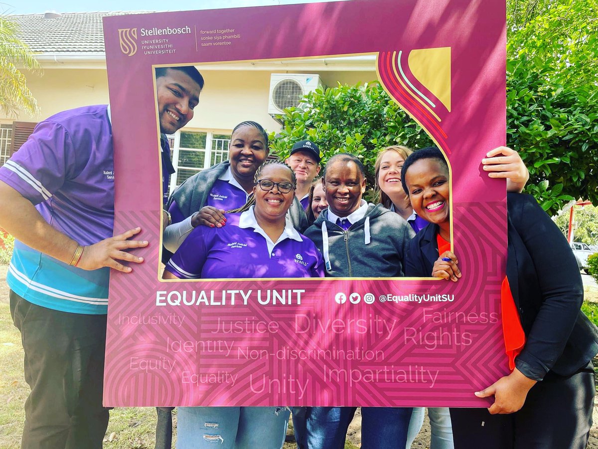 EqualityUnitSU's tweet photo. We had the privilege of hosting our colleagues from @theNWU’s Student Judicial Services in a great exchange of information and ideas. https://t.co/RCAxOF2pwq