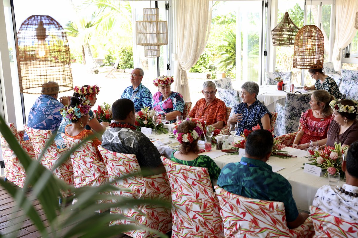 Wonderful to spend time with Sir Tom &amp; Lady Marsters, along with a diverse group of Cook Islands’ community leaders.

Appreciated the opportunity to learn about their work supporting Cook Islands' future - from tourism and marine conservation to education and healthcare.