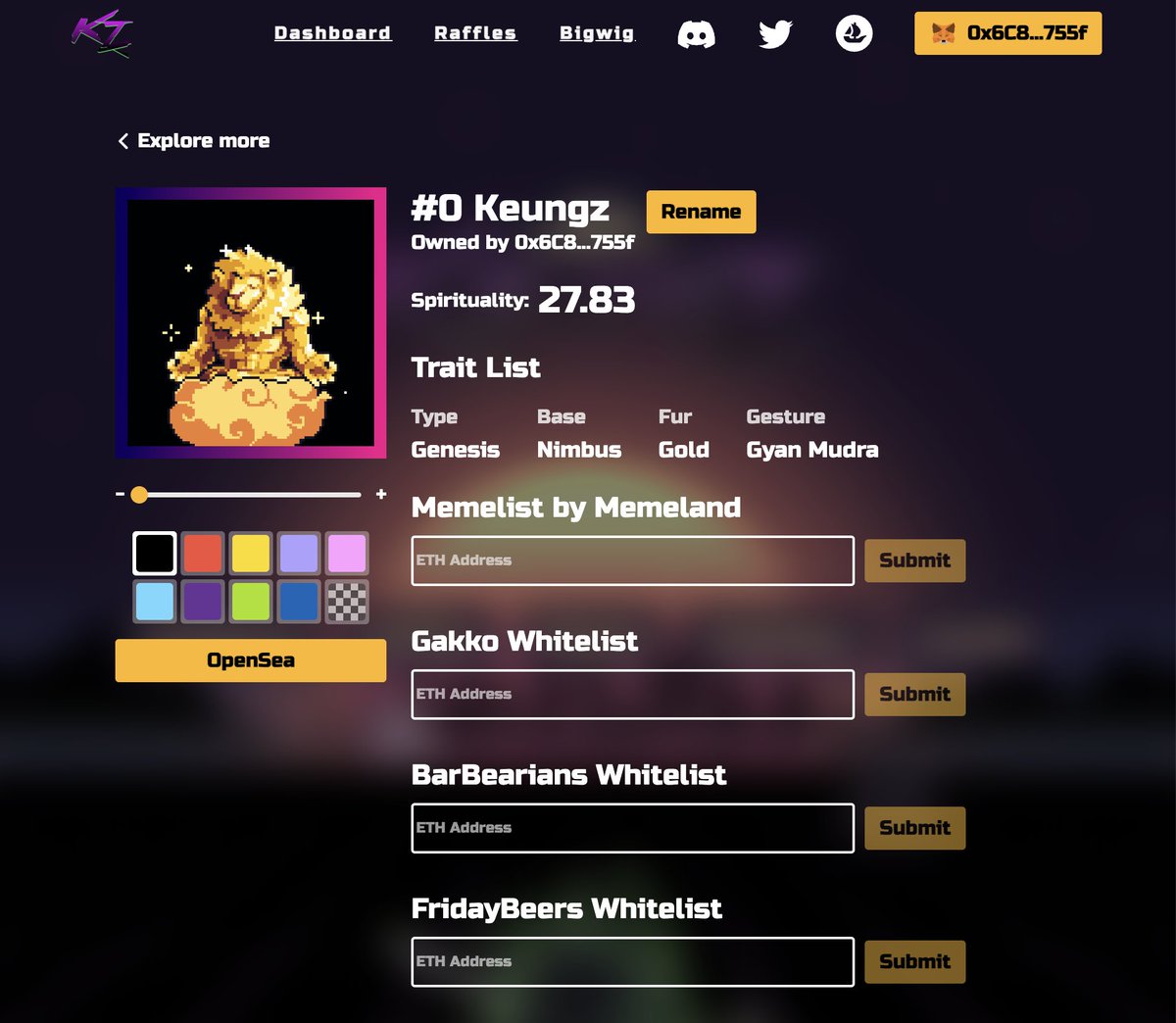 4 projects auto whitelist for all Keungz Genesis at the same time!
Memelist by <a href="/Memeland/">Memeland ❤️ Memecoin</a> 
Whitelist by @GakkoVerse <a href="/BarBeariansNFT/">BarBeariansNFT</a> @FridayBeersNFT 

1️⃣get KzG here👉opensea.io/collection/keu…
2️⃣enter your ETH address in the Keungz dashboard.