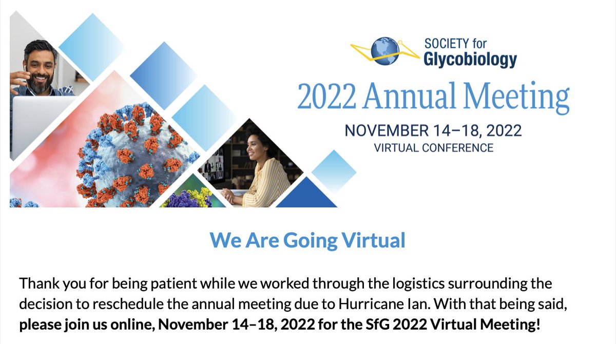 SFGlycobiology's tweet photo. 🚨Save the date ⬇️We have been working really hard to translate the SfG Annual Meeting to virtual, succeeding in keeping the highly anticipated program largely the same. Join us from all over the 🌎🌏🌍 for a great event on the year of the Nobel Prize for #glycotime🤩🤩 https://t.co/neHwatimy8