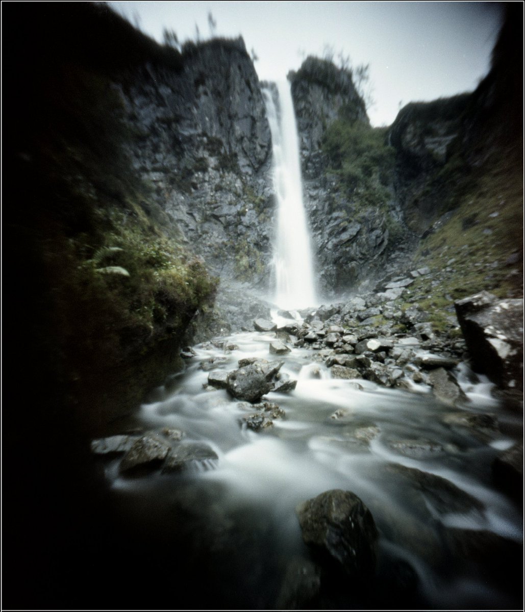 TFTMB's tweet image. This is the money shot of Eas Mor waterfall. I'm super impressed with the lomo metropolis film and how it has captured the tones and colours of the scene. This is one for the book.