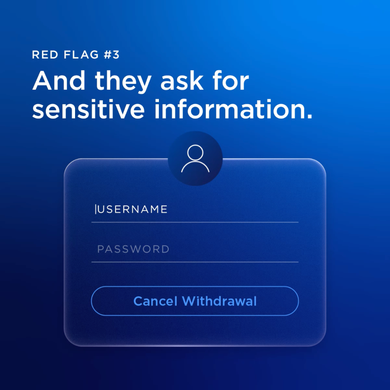 cryptocom's tweet photo. Phishing scams are getting more sophisticated than ever. Here’s what to watch out for 🚩🚩🚩

#SecurityFirstAlways
