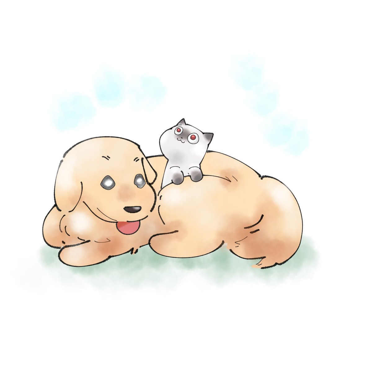 「犬の中から猫 」|つーなん🐯のイラスト