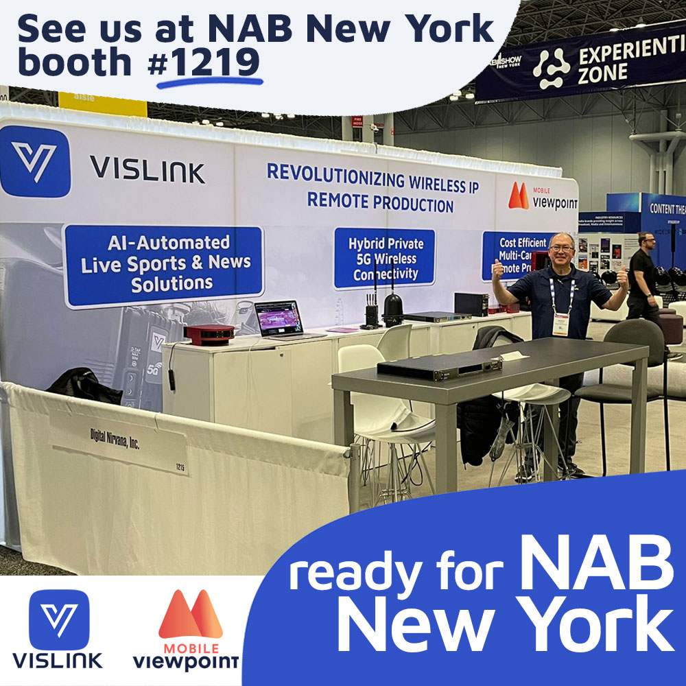MobileViewpoint's tweet photo. We are ready for #NABshowNY. Find us at booth #1219. We'll be there for you to show our #WirelessVideo solutions, based on #COFDM & #Private5G
#TrolleyLive #UltralinkAIR #LinkMatrix #SRT #Vislink
https://t.co/2ZJv3NeWmy https://t.co/NbceqRK4dG