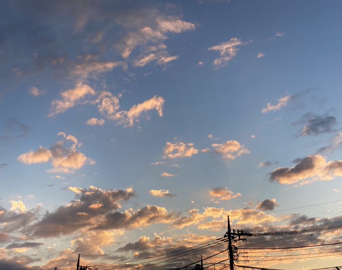 お空がきれいだな 
