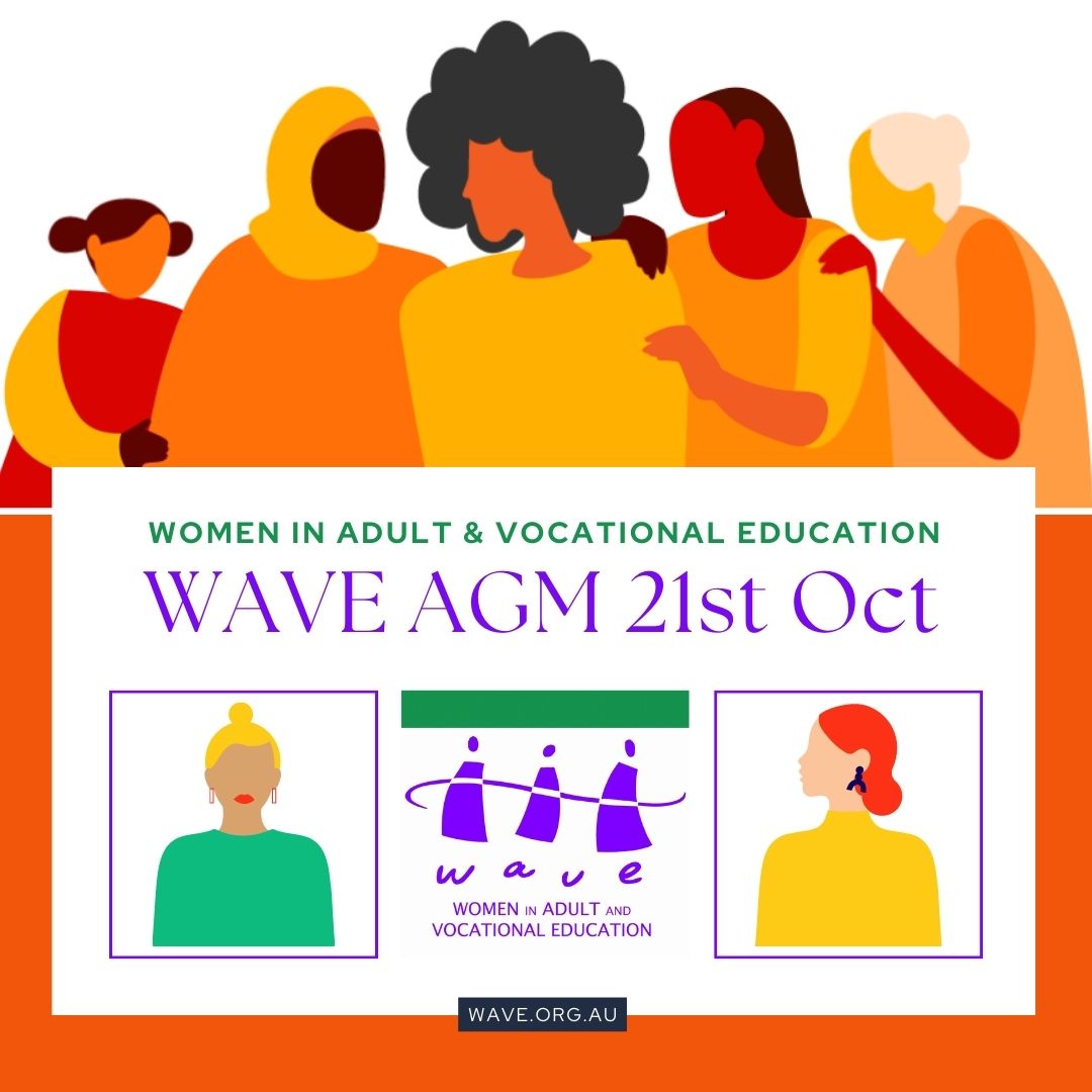 WomenAdultVocEd's tweet photo. Calling all passionate women educators!
This Friday WAVE will be holding its Annual General Meeting followed on Saturday by the annual planning day we need committee members.
Interested? Email WAVE Secretary Jan Edwards PhD janedwar@gmail.com for information.
#womenleaders https://t.co/sX2B18EUcv