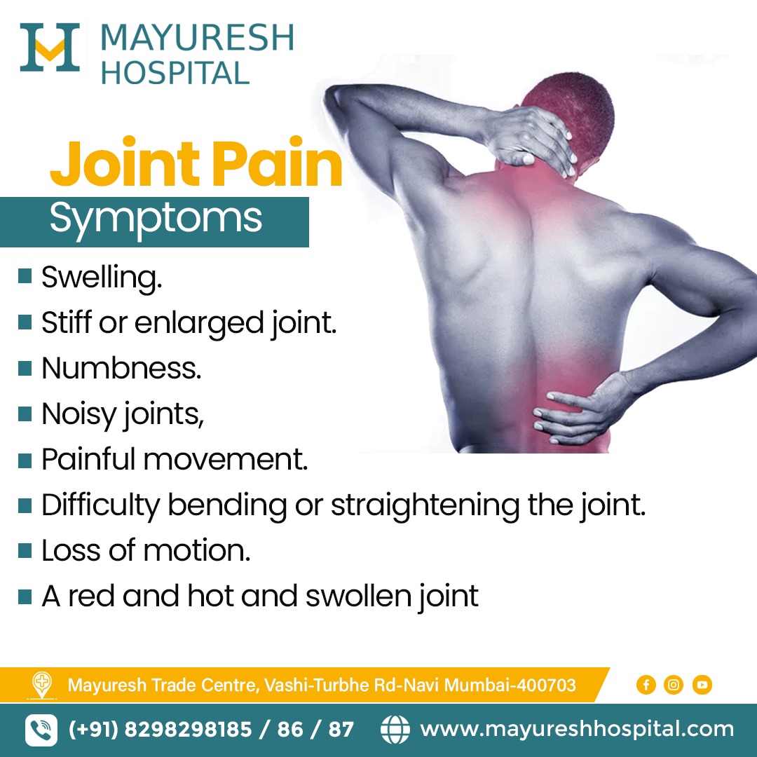 MayureshDigital's tweet photo. Joint pain symptoms....
Swelling
Stiff or enlarged joint
Numbness

For orthopedic treatment consult at Mayuresh Hospital Turbhe/Vashi Navi Mumbai.

#kneepainrehab #criticalcare #ICU #247service #mayureshhospital #turbhe #vashi #NaviMumbai https://t.co/BldWJ5PDZ0