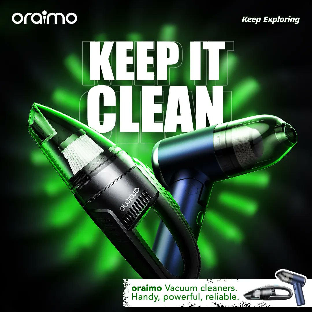 oraimomate on Twitter "Enjoy life at its cleanest with the oraimo Ultra Cleaner series. 😊 Each