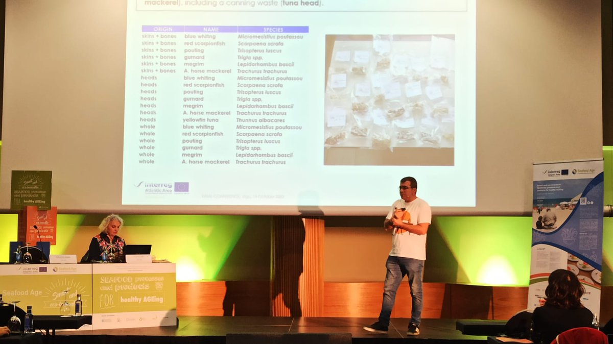 En la 1ª ponencia Xosé Antón Vázquez <a href="/IIM_CSIC/">Instituto de Investigacións Mariñas - CSIC</a>  nos explica cómo obtener ingredientes sostenibles para la producción de alimentos. In the first conference, Xosé Antón Vázquez explains the sustainable production of ingredients from marine resources. #circulareconomy <a href="/AtlanticArea/">Interreg Atlantic Area</a>
