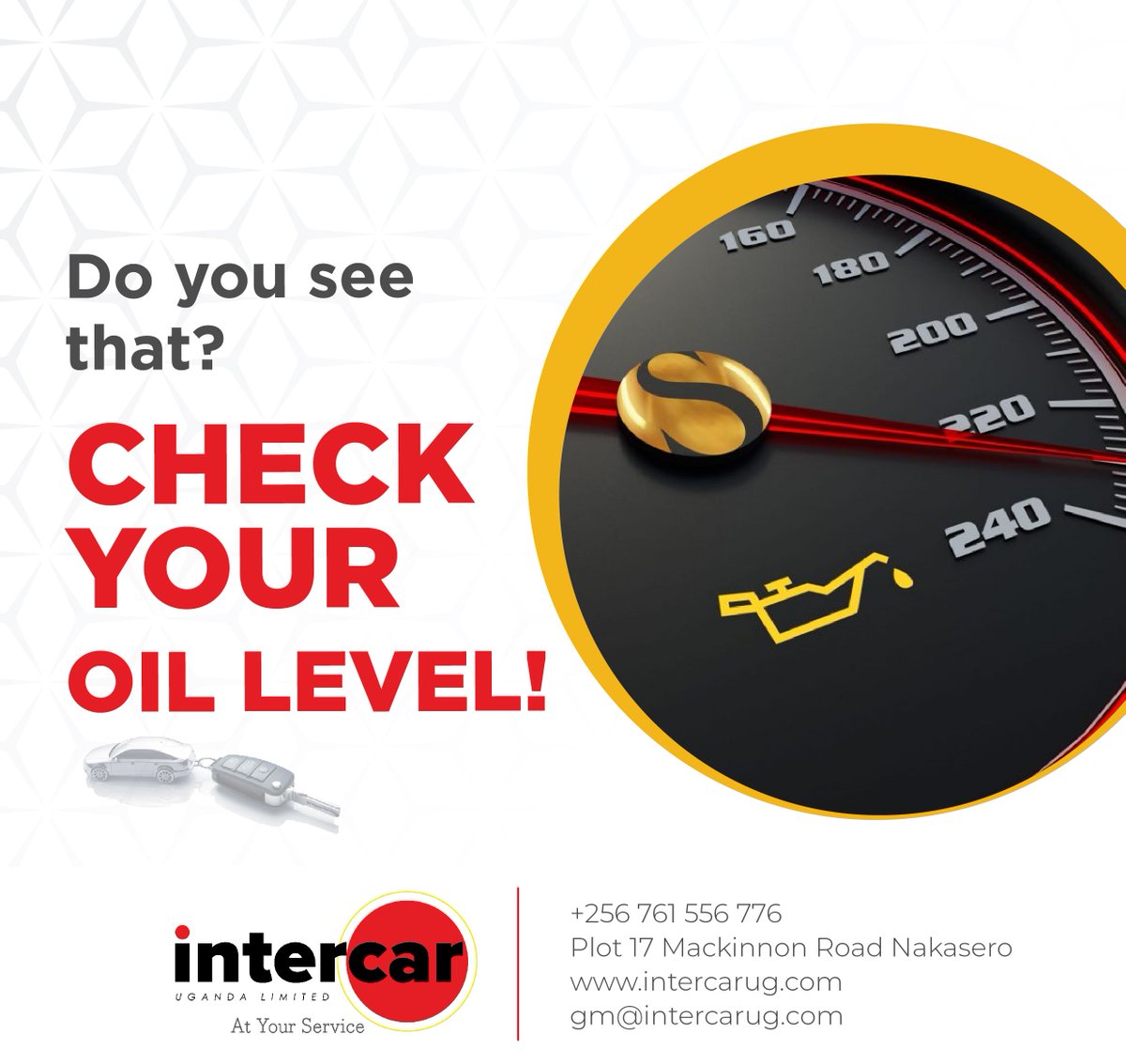 IntercarUganda's tweet photo. Aside from a brake warning light, an oil warning light is one of the most serious warning lights of all, hence it being red.
A leak, a faulty pump or too little (or even too much) oil can cause damage to the engine, very likely resulting in huge repair bills
#cartip #intercar https://t.co/a8DgwOIHYu