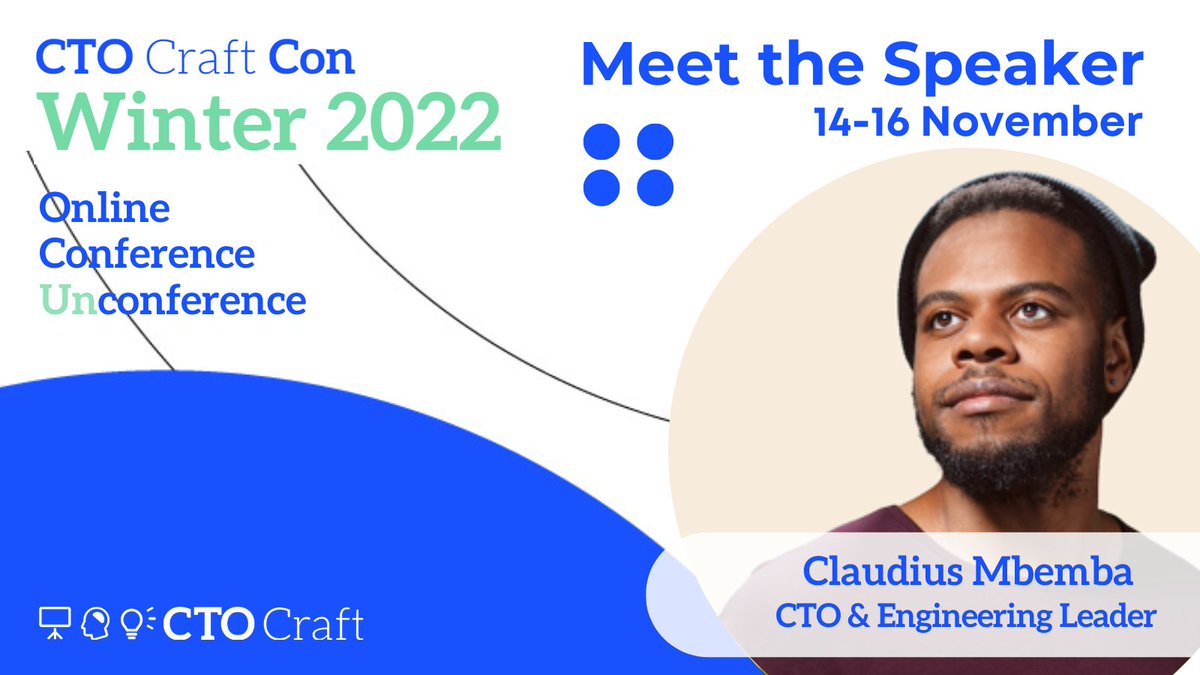 CTOCraft's tweet photo. 🎤CTO Craft Winter Con Meet the Speaker🎤
@mbembaships is a CTO and Engineering Leader.
Catch him speaking about lessons learned from 7 layoffs in 7 days. For more info and to buy your ticket hit the link ➡️ https://t.co/f7raoZhIlZ
#techevent #ctos #thoughtleadership https://t.co/yODxRh3Q8L