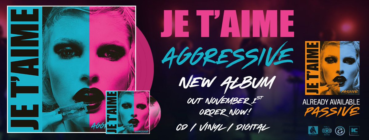 Hey folks ! 
The second part of our double album PASSIVE / AGGRESSIVE is available to pre-order !
jetaime-music.bandcamp.com/album/aggressi…