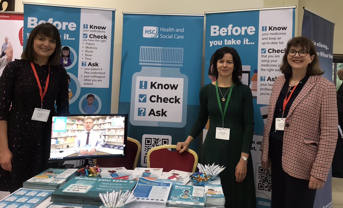 Good morning from #NICON2022 Come visit us to discuss #MedicationSafety today!💊#KnowCheckAsk #KnowCheckAskHSCNI @WHO @amecarrington @cathyharrison00