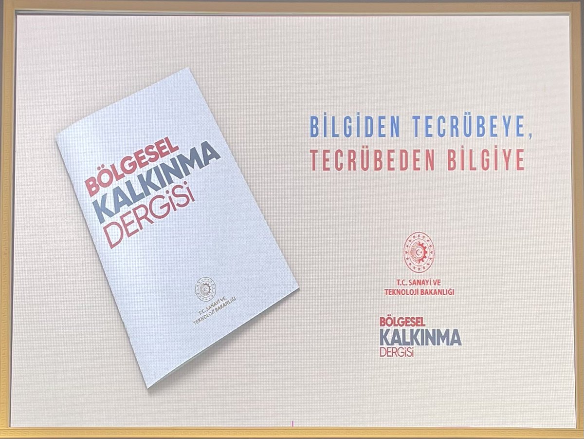 . @TCSanayi Bakanımız Sn. Mustafa VARANK Bölgesel Kalkınma Dergisi tanıtım toplantısında açılış konuşmasını yapıyor.