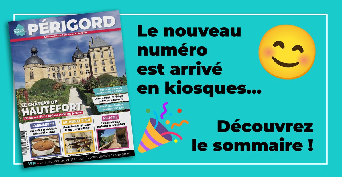 EditionPerigord's tweet photo. Notre nouveau numéro est arrivé chez les marchands de journaux. découvrez son sommaire : https://t.co/J2QRvaUA82 https://t.co/Wuq5w5nYOv