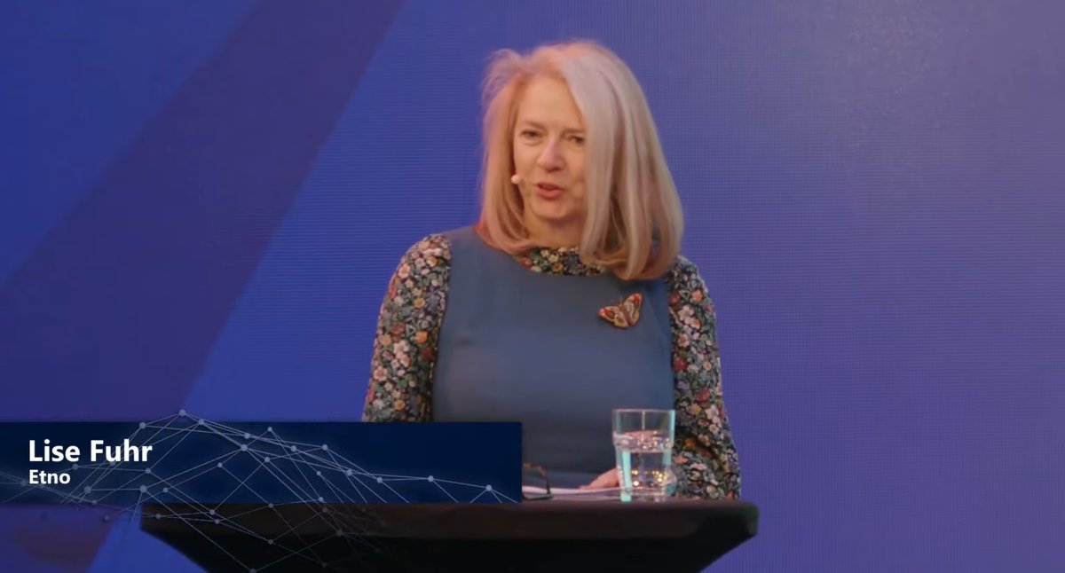 .<a href="/LiseFuhr/">Lise Fuhr</a>'s keynote on Europe's Internet ecosystem at #Nkomagenda today:
💡must step up inclusive #5G &amp; #FTTH roll-out
💡hundreds bn € investment needed
💡consumers alone cannot foot the bill
💡strong case for #faircontribution by tech giants
🎥youtube.com/watch?v=lHMnMl…
🙏<a href="/nkom_/">Nkom</a>