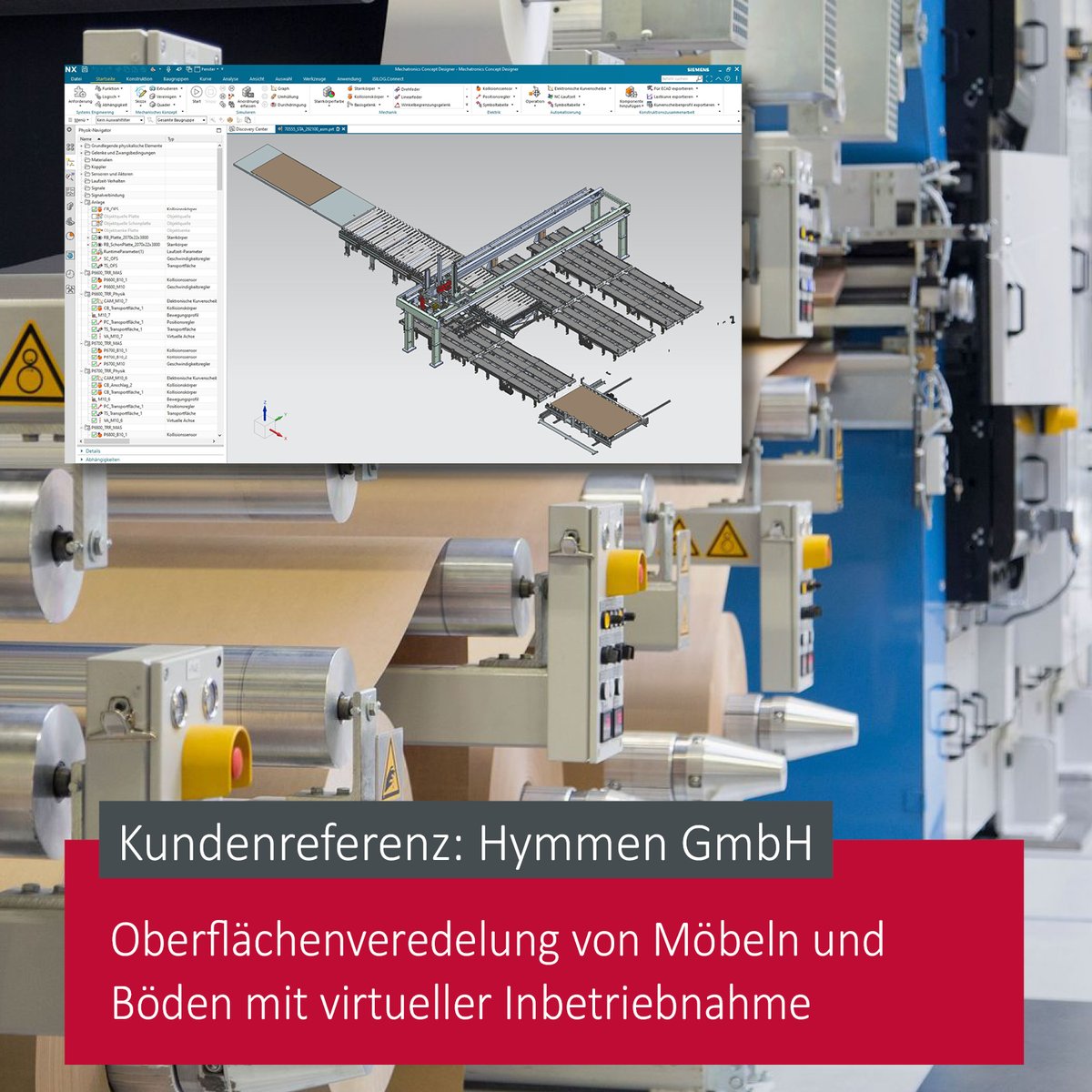 SolidSystemTeam's tweet image. #DigitalerZwilling senkt Kosten und verbessert Inbetriebnahmezeiten der Druck- und Pressenanlagen bei der Hymmen GmbH! Lesen Sie mehr über unsere durchgängige Lösung rund um den #MechatronicsConceptDesigner für die virtuelle Inbetriebnahme: bit.ly/3MEE2j7