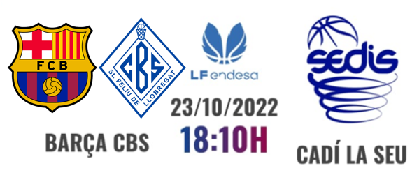 cbsantfeliuenc's tweet photo. El nostre Senior Femení jugarà diumenge la #LFEndesa

           @FCBbasket_fem  vs @sedisbasquet 
Palau Municipal d'esports JCN  18:10h

          VENDA ONLINE D’ENTRADES
                                   👇
                   https://t.co/14RJkKWafk

#ViuLaLligaFemenina! https://t.co/VgX8HRf06q