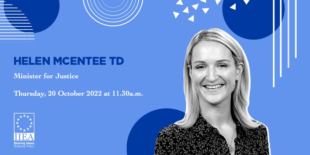 Last chance to register! #Minister for #Justice @HMcEntee TD will be at the IIEA tomo Thurs @ 11.30am to discuss her ground-breaking work on combatting #domestic, sexual & #gender-based violence #DSGBV Sign up here👉 bit.ly/3fVWUxF