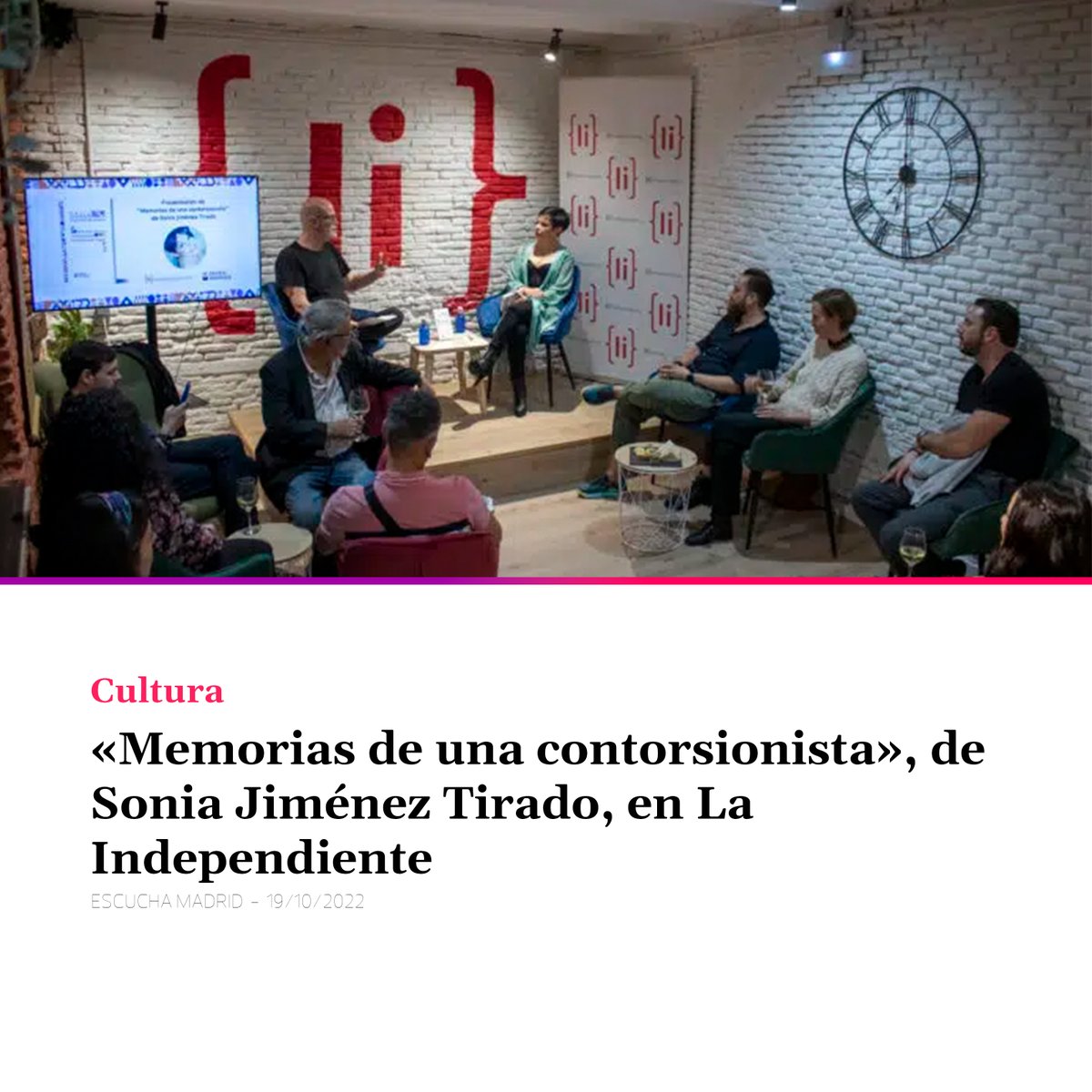 El pasado lunes la librería La Independiente, de reciente apertura en Lavapiés, acogió la presentación del segundo volumen de la "Colección de Poesía Maïa" de la editorial Marli Brosgen.
<a href="/MarliBrosgen/">Marli Brosgen</a> <a href="/SoniaJimenezT_/">Sonia Jiménez Tirado</a> 
escucha.madrid/memorias-de-un…