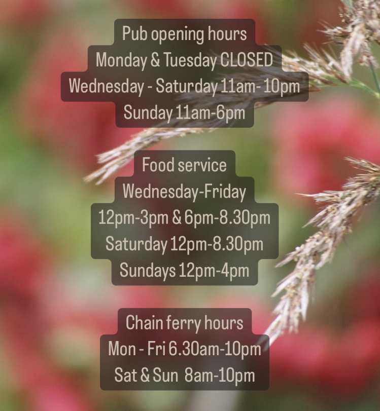 October Opening Hours 🍂