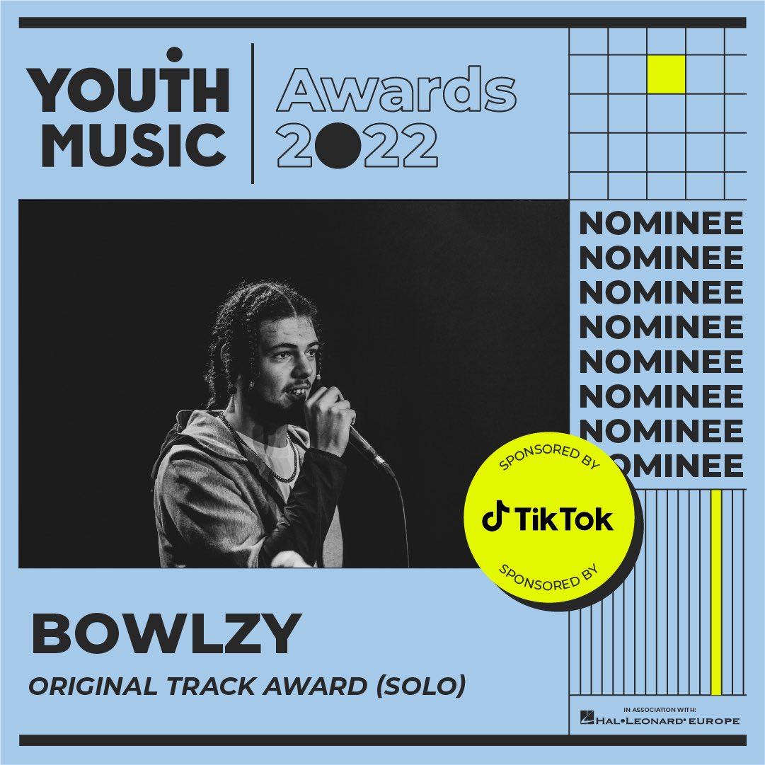 Bowlzy312's tweet photo. Tonight's the night 🎉 The #YouthMusicAwards22 in association with @HalLeonardEUR kicks off at 6pm. Follow @youthmusic for all the highlights! https://t.co/5BNNPPL3Gq