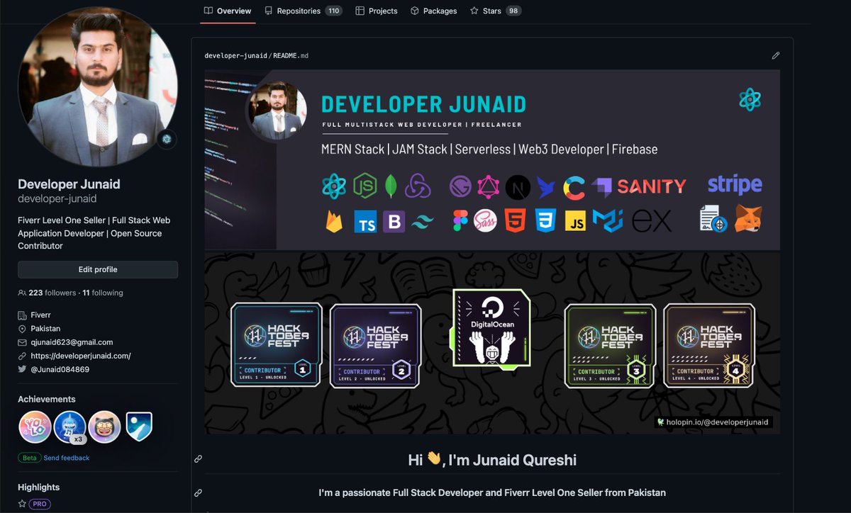 DevJunaid's tweet photo. Finally !!

Completed #Hacktoberfest Challenge of this 5th Season as well. I am the maintainer of repositories as well, in this season. I've merged 10+ PRs on my various projects and will keep on merging and reviewing them. 🕵️‍♀️

#hacktoberfest #hacktoberfest2022 #opensource https://t.co/Qa6kN1Uoz3