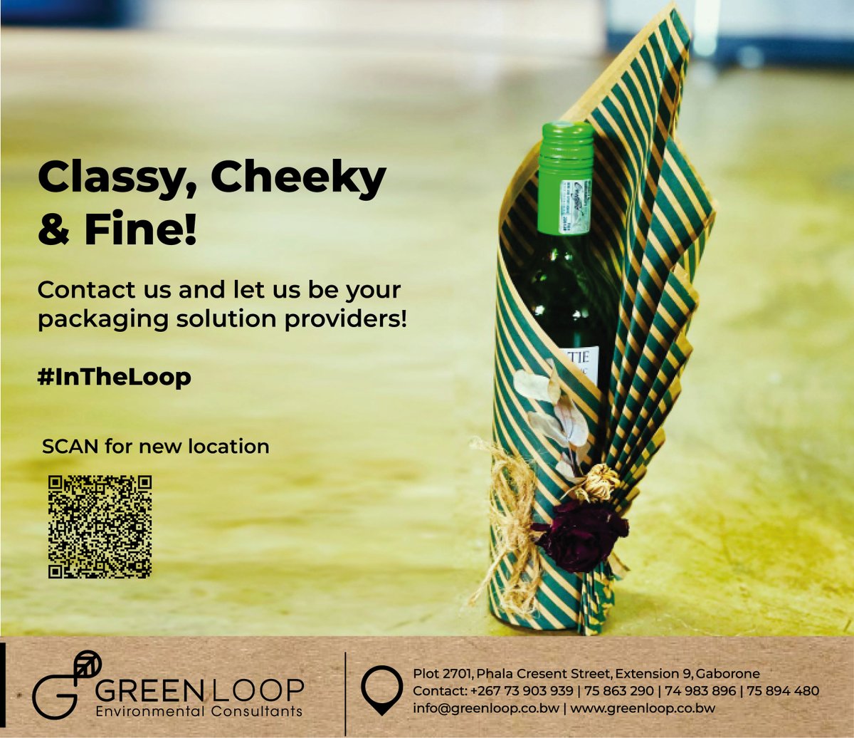 GreenLoopBW's tweet photo. Are you having trouble with packaging? Let us help you! Our team is more than ready to be your packaging solution providers. Contact us on 73903939/75863290/74983896/75894480 for inquiries.
#goinggreen #intheloop #greenloopbw #gifting #packaging #ecofriendly https://t.co/m3DOjPssiT