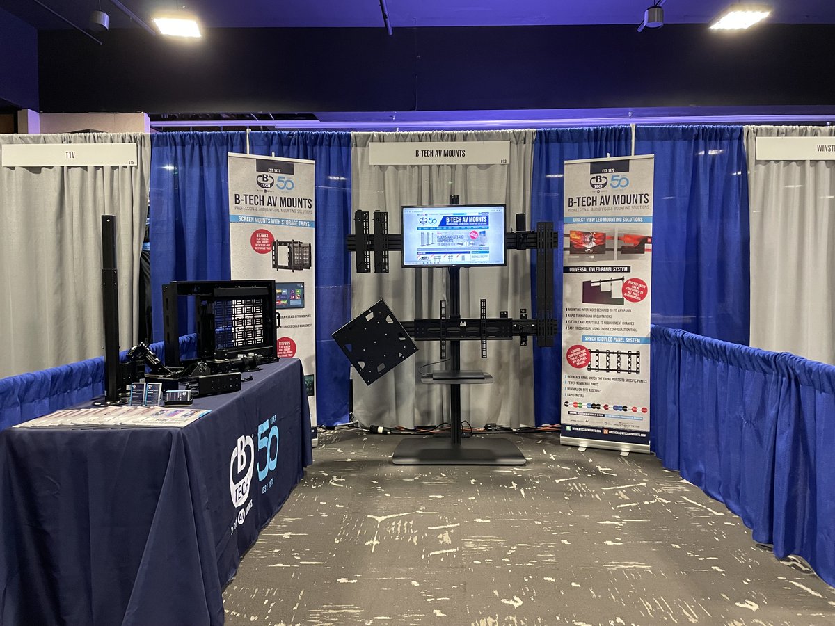 btechavmounts's tweet photo. Booth #613 is all set up and ready for Rocky Mountain Audio Video Expo in Denver today!
Joan Iem will be on hand to help you with any AV mounting related enquiries!
#AVXRockyMountain #proav #avUSA #avtweeps https://t.co/nA9IMZRNew