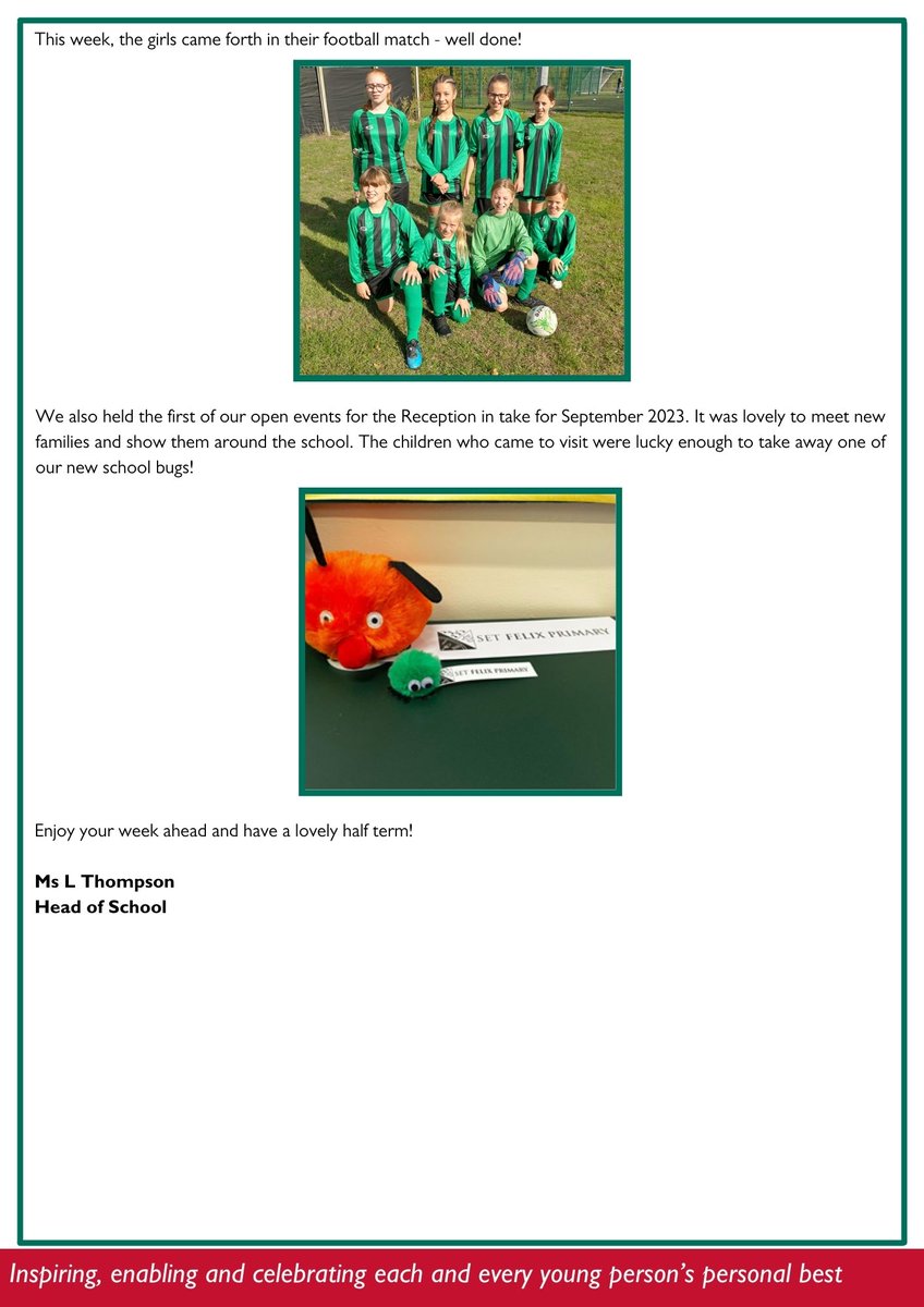 SETFelixPrimary's tweet photo. We have had another busy week at SET Felix Primary!
#commitment #collaboration #confidence #celebration https://t.co/SHxgyTOrvu