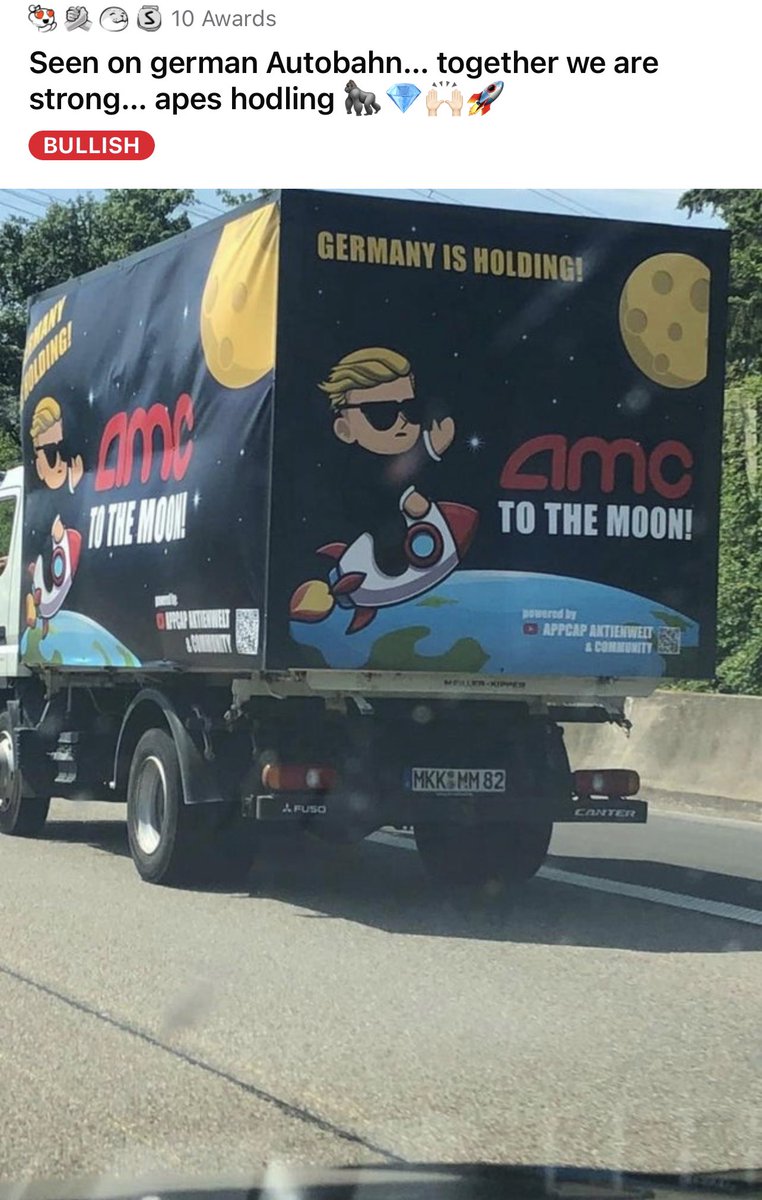 TonsOfTendies's tweet image. 🔥HEY APE FAM!🔥Good Morning!🔥Love to German Apes🇩🇪🔥#AMCSTRONG #AMC $AMC #GME $GME $APE #APE #APESNEVERLEAVING 
🔥Remember our Army is Global🔥The World is Watching🔥