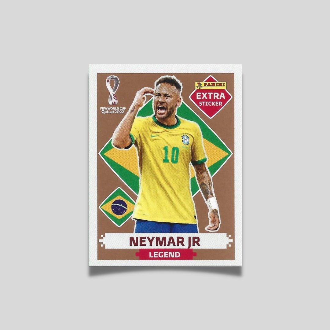 Brazil Stickers on X: Neymar Jr. - LEGEND / BRONZE Equipe: Brasil Coleção:  FIFA World Cup 2022 Editora: Panini Brasil Figurinhas avulsas, envelopes e  álbuns estão disponíveis para venda no site.  #