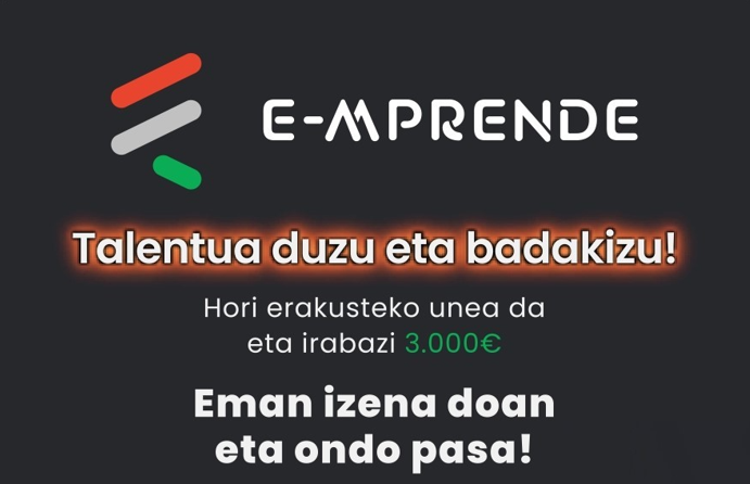 BizkaiaEmprende's tweet photo. #BizkaiaEgiten

📢Ez utzi pasatzen E-mprende, unibertsitateko gazteen artean #kulturaekintzailea sustatzeko lehiaketa. 

👉Azaroaren 1⃣era arte eman dezakezu izena  https://t.co/NXsonGLcRZ

Parte hartu! 

#Gamifikazioa #Berrikuntza #Simulazioa https://t.co/OR3lPpvFyJ