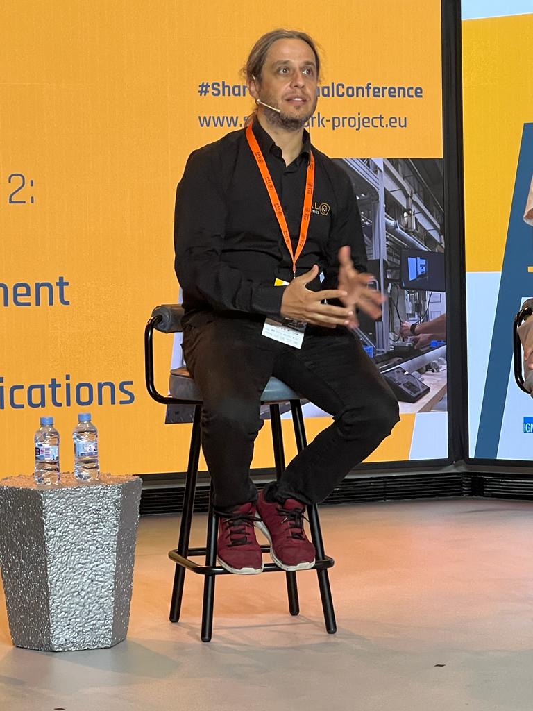 We're arriving at the end of the #ShareworkFinalConference 

<a href="/FerroFrancescoE/">Francesco Ferro</a>, CEO from <a href="/PALRobotics/">PAL Robotics</a>, says that the progress of #robotics research can not be stopped but it's crucial to find and explain how robotics can have a relevant impact