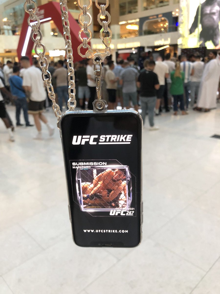 pawellwitt's tweet photo. Anyone #InAbuDhabi for #UFC280 ? 
Open Workouts about to start at #YasMall as part of @ADShowdownWeek 👊🏼

Finally got my #OctagonChain to show other #UFC fans @UFCStrikeNFT Moment NFTs of fighters who’ll compete on Sat that are available in the marketplace💢⛓

#mma #OwnTheGlory https://t.co/wPEGexvvcu