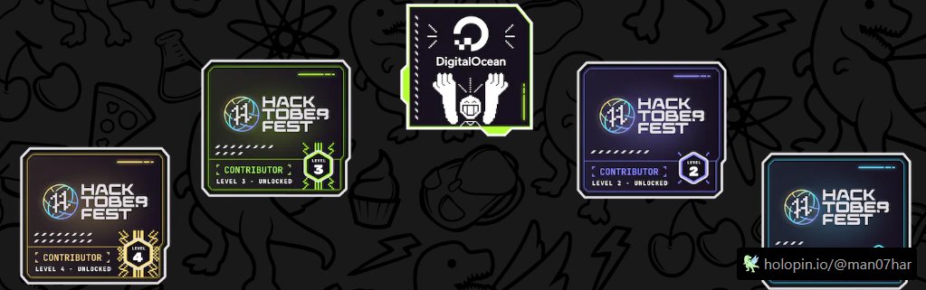 Man07har's tweet image. Did Someone Say BADGES?!!!!! 🤭🥳
@holopin_ 
#Hacktoberfest2022 #Hoplin
